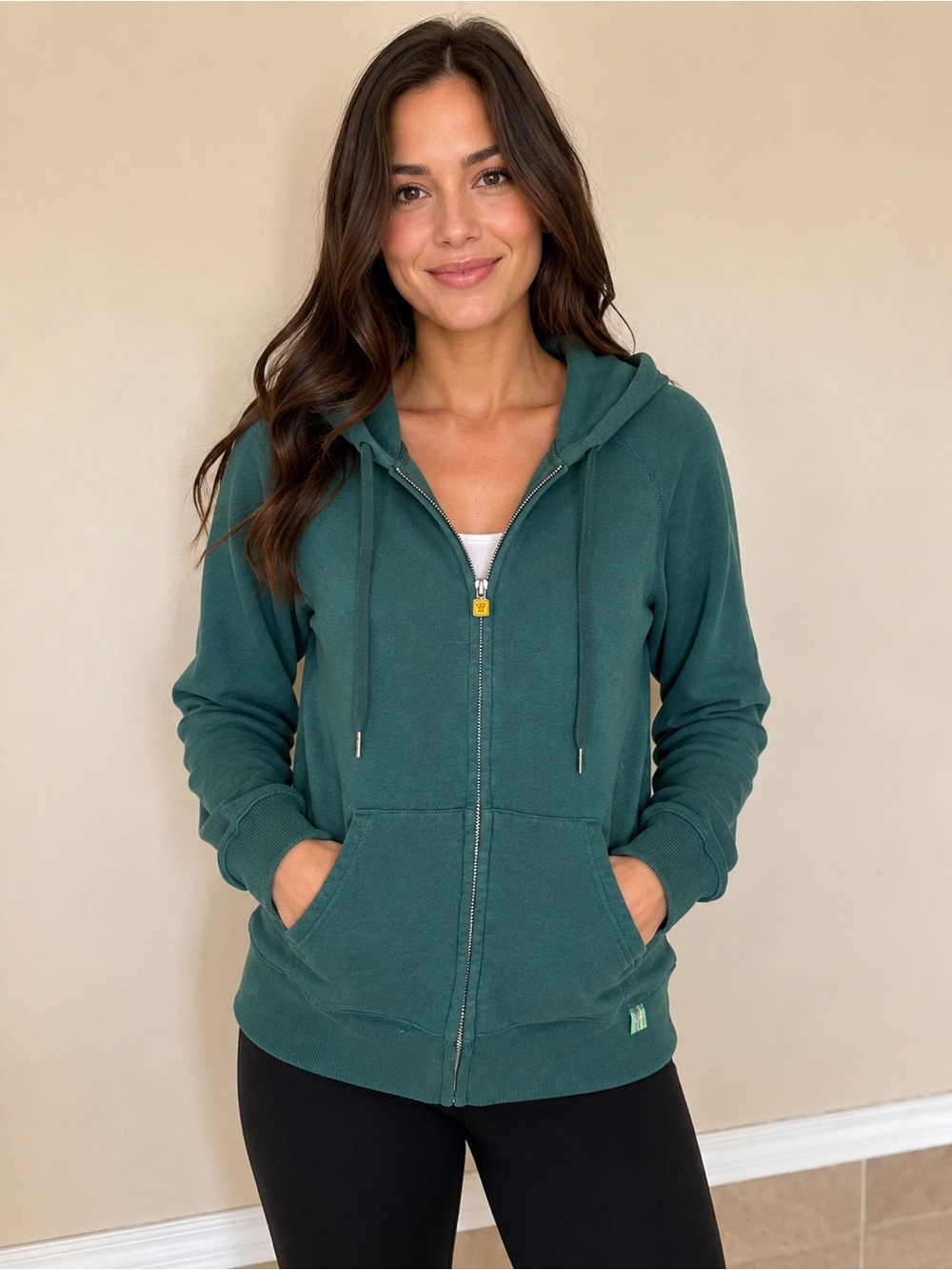 TNA Deep Teal Full-Zip Hoodie
